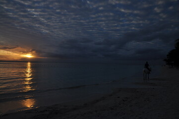 sunset in Mauritius