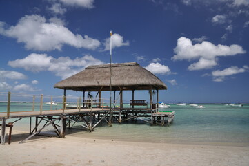 Mauritius beach house on teh beach