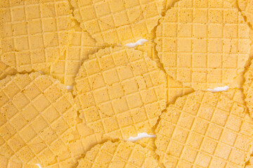 background of spicy gluten-free wafer cracker with corn starch and potato flakes