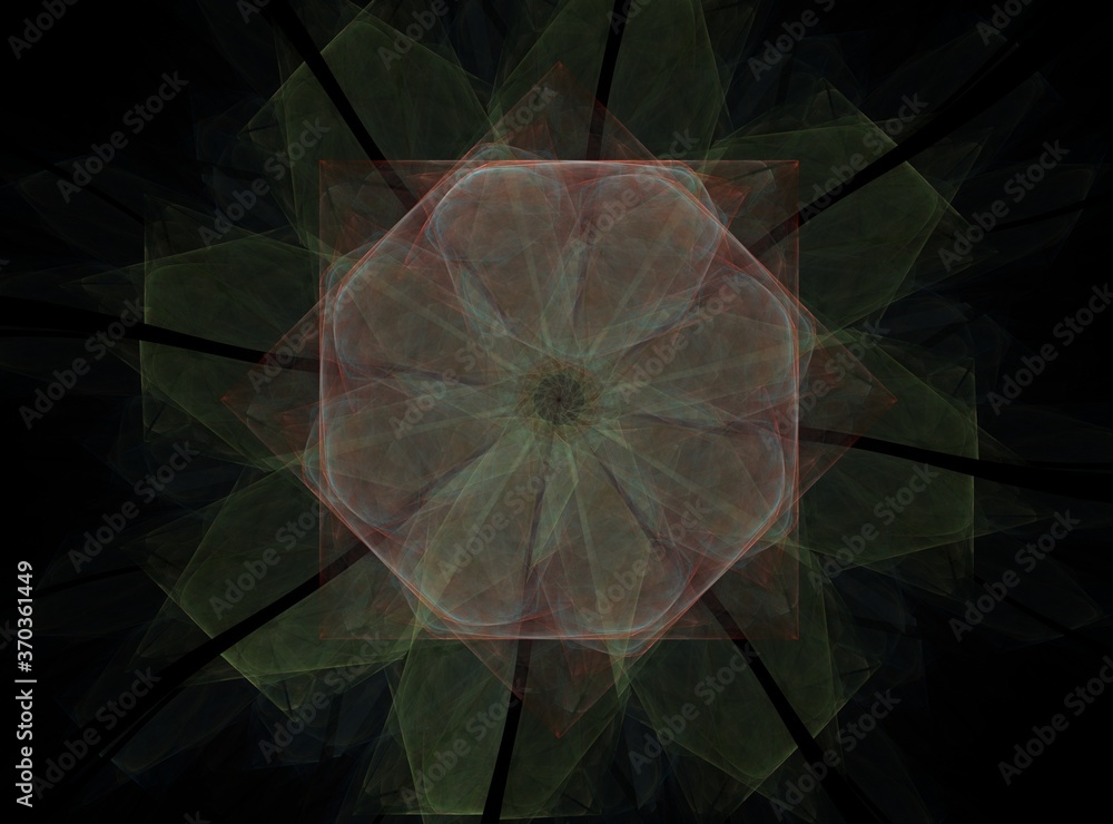 Aufkleber abstract fractal art background illustration space geometry. background consists fractal multicolor 