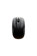 above view of computer mouse on white background. black and grey computer mouse.computer mouse isolated on the white background.