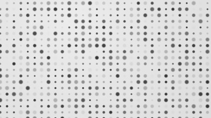 Dot white black pattern gradient texture background. Abstract  technology big data digital concept. 3d rendering.