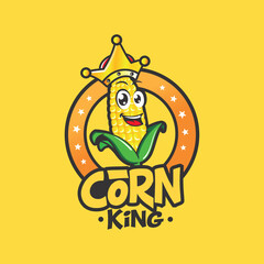 Cartoon yellow corn king