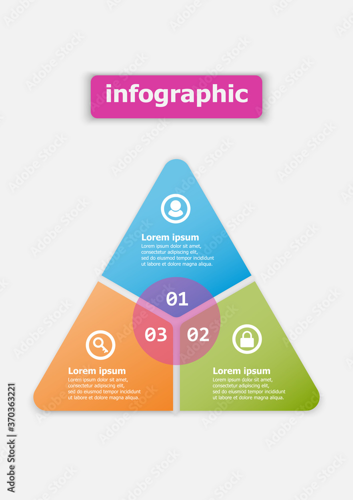 Poster the triangle vector design template for illustration. planning timeline infographics design vector t