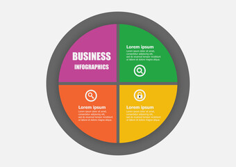 The circle vector design template for illustration. Planning triangle design business infographic template with 3 options. Creative concept planning used for web banner.