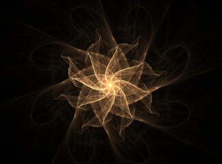 Abstract fractal patterns and shapes. Space geometry. Dynamic flowing forms with spirals. Mysterious psychodelic relaxation pattern. Fractal swirls, digital artwork for creative graphic design