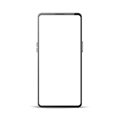 Vector realistic frameless smartphone mock up 3d