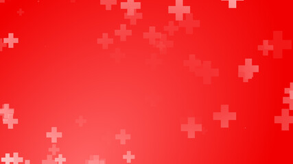 Medical health red cross pattern background. Abstract healthcare for World Blood Donor Day.