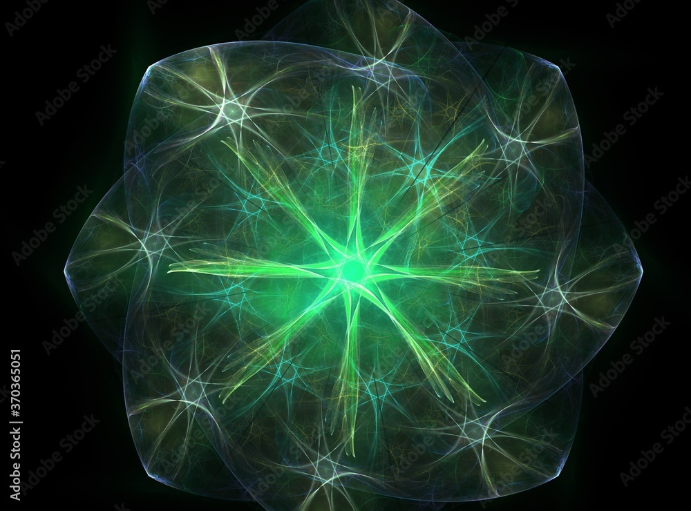 Aufkleber abstract fractal art background illustration space geometry. background consists fractal multicolor 