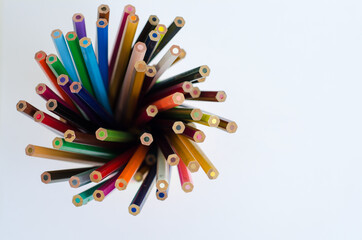 color pencils in a glass