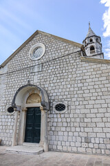 Our Lady of the Snow in Cavtat, Croatia. Our Lady of the Snow church attached to Franciscan Monastery (founded in 1484).