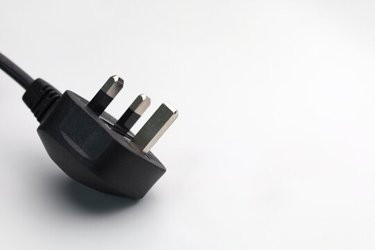 3 pin electric plug isolated on the white background