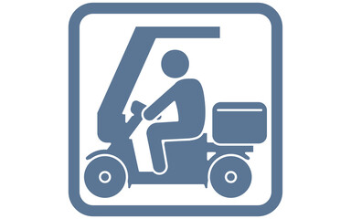 デリバリーサービスを使うように勧めるアイコン