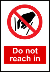 Do not reach in signs and symbols