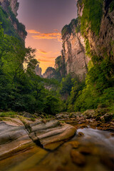 Golden Whip Stream in Zhangjiajie Forest Park, China