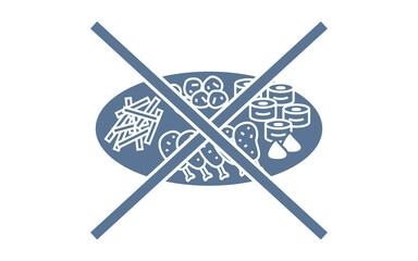 大皿の使用を警告するアイコン