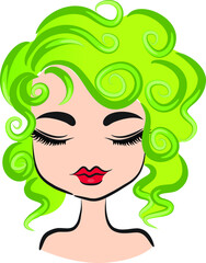 vector illustration beauty close eye face