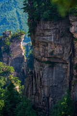 The rock details of mountains in zhangjiajie, China