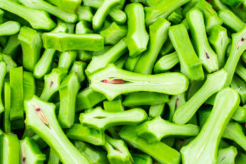 Sliced Sword Beans with Fresh Vegetables
