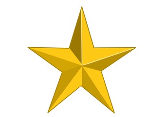 Obraz premium gold star on white background