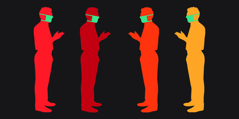 vector illustration of a man silhouette