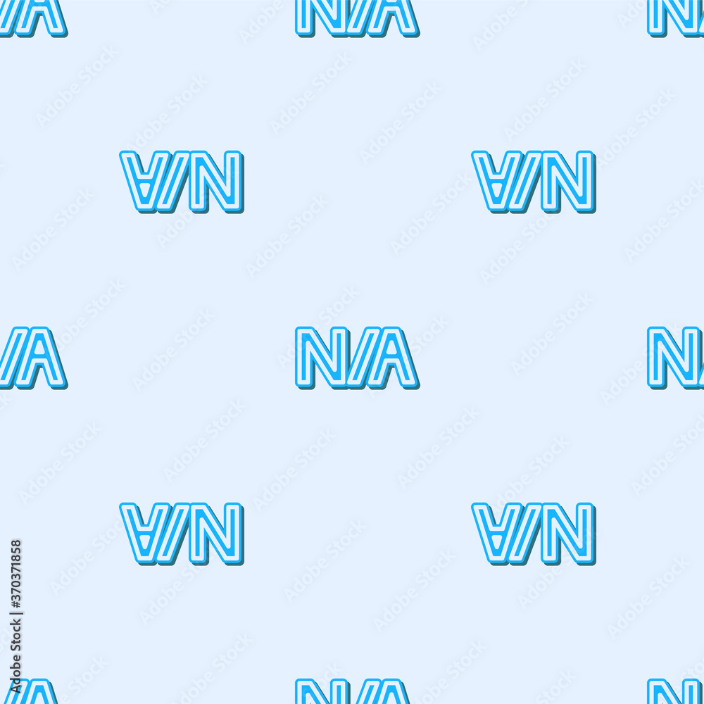 Poster blue line not applicable icon isolated seamless pattern on grey background. vector illustration.