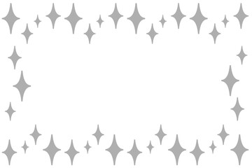 キラキラのフレーム　長方形　シルバーB