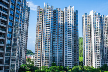 Dense urban high-rise residential buildings © Lili.Q