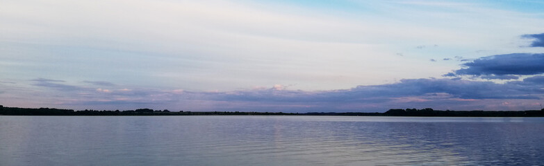 view of the river and dark sky