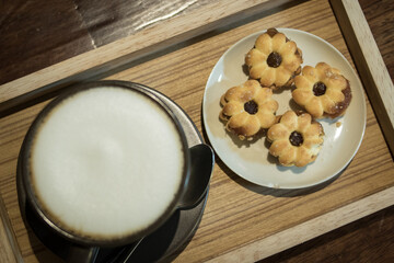 Hot coffee.