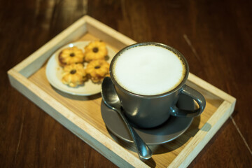 Hot coffee.