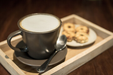 Hot coffee.