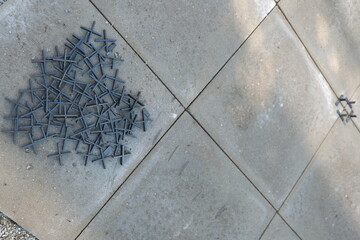 Gartenterrasse Betonplatten Garten Gartenbau Platten verlegen Bauen Wasserwaage Abstandhalter...