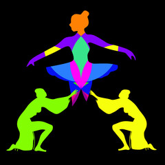 vector illustration of a dancing people