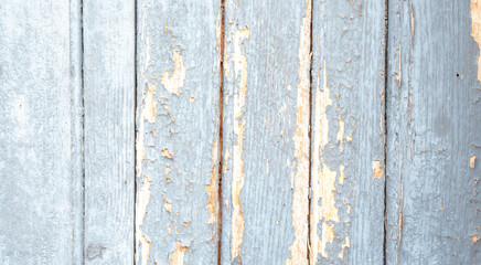 White texture of the surface of an old wooden door with crumbling paint - large image in high resolution