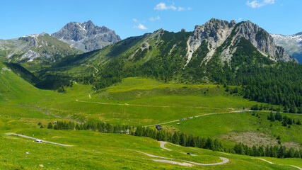 Mountain landscape along the road to Crocedomini pass