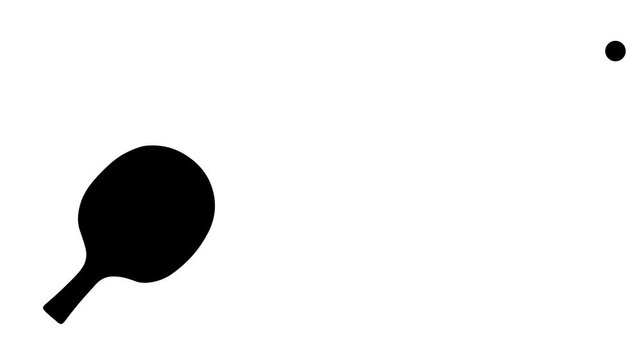 Ping Pong table tennis racket with ball