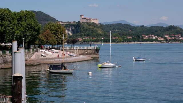 Lake Maggiore, Italy. Views from Rocca di Arona and Angera