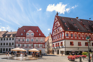 Marktplatz, Nördlingen, Deutschland 
