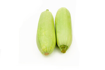 Fresh vegetable marrow isolated on white background.
 