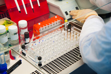 Interior of modern research laboratory