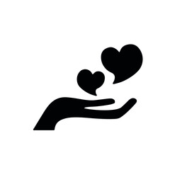 Charity and donation icons. Help and safe life vector collection