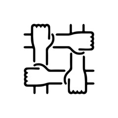 Charity and donation icons. Help and safe life vector collection