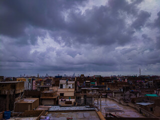 Fototapeta premium storm clouds over the city