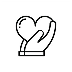 Charity and donation icons. Help and safe life vector collection