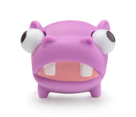 Toy hypopotamus isolated on white.