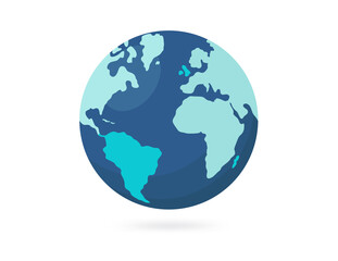 Earth globe vector illustration