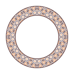 Vector Asian Tribal Circular Frame