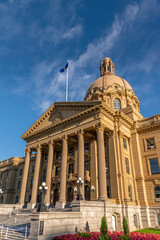 Fototapeta na wymiar The Alberta Legislature building in Edmonton Alberta. 