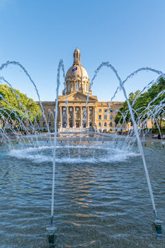 The Alberta Legislature Building In Edmonton Alberta. 